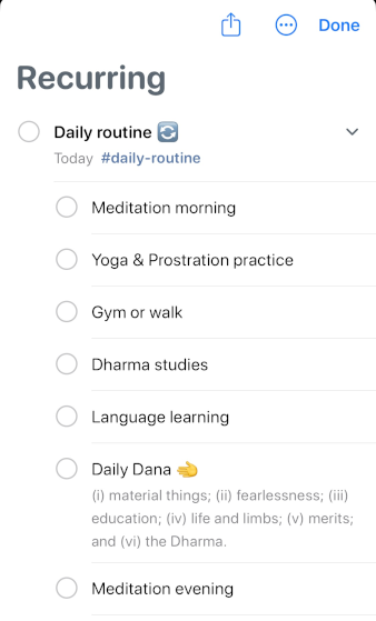Reminders Daily Routine Sub-reminders